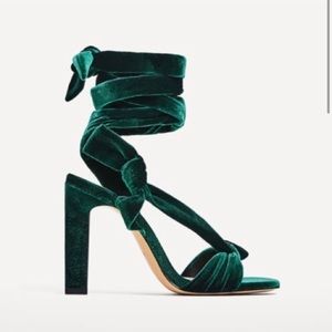 Zara new velvet heels